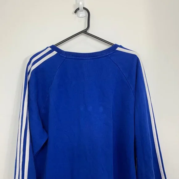 Adidas Football Sweatshirt Mens Size XL Blue Cotton Pullover Sportswear - Picture 6 of 7
